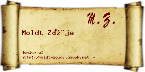 Moldt Zója névjegykártya
